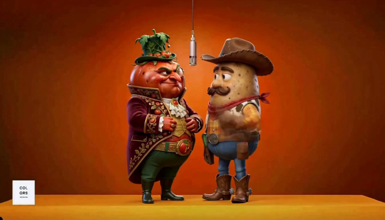 The image used in the DreamActor trial: it set the full-body framing, stage and spacing between characters. This explains why the motion transfer did not reproduce the source framing.