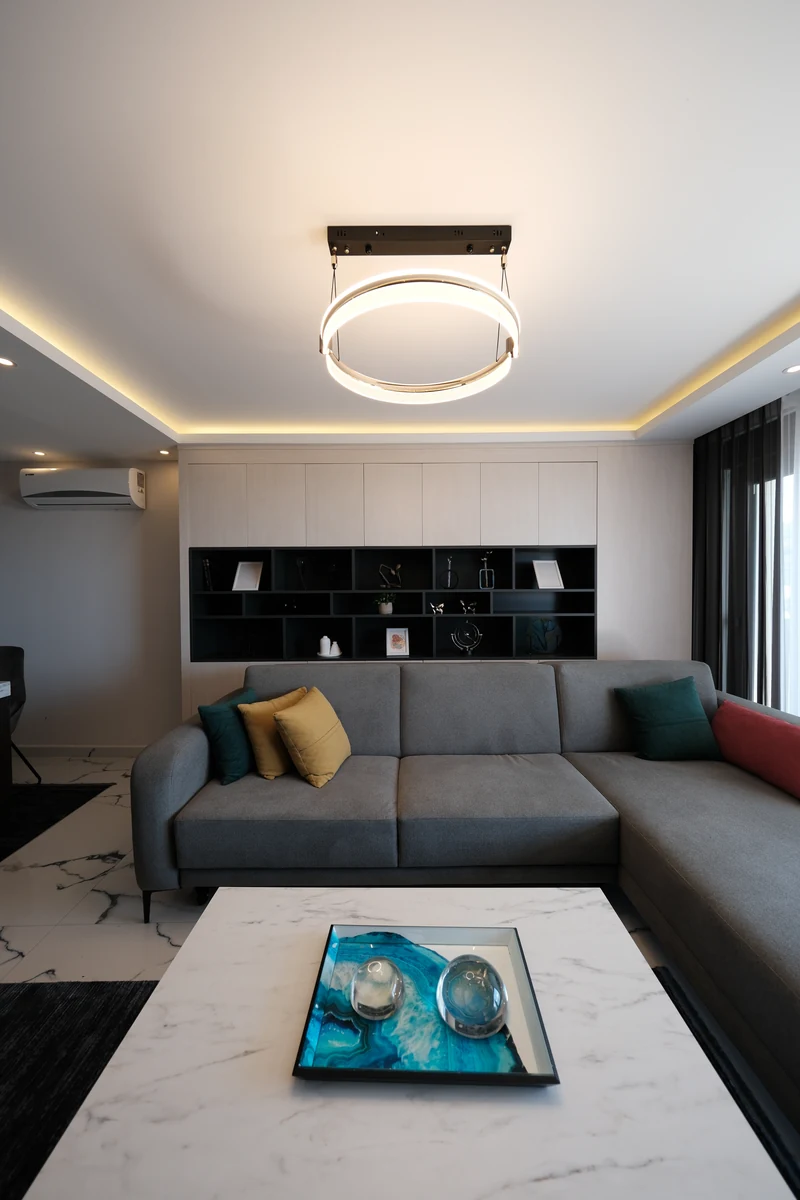 Original client photograph of the Casa Hills apartment living room